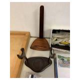 Wooden Display Case Set with Pocket Knives Collection and Accessories