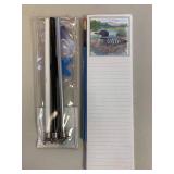 Wooden Display Case Set with Pocket Knives Collection and Accessories