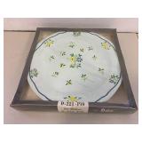 Vintage Home Decor Lot: Woven Trays, Glass Cups, Dior Plate & Coasters