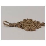 Elegant Sterling Silver Pendant Filigree Design