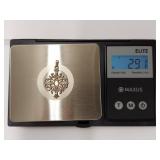 Elegant Sterling Silver Pendant Filigree Design