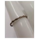Sterling Silver Twisted Band Ring Minimalist Style