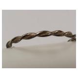 Sterling Silver Twisted Band Ring Minimalist Style