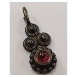 Vintage Sterling Silver Pendant with Gemstone