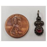 Vintage Sterling Silver Pendant with Gemstone