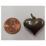 Vintage Sterling Silver Heart-Shaped Pendant