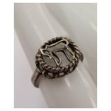 Vintage Sterling Silver Chai Symbol Ring