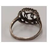 Vintage Sterling Silver Chai Symbol Ring