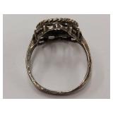 Vintage Sterling Silver Chai Symbol Ring