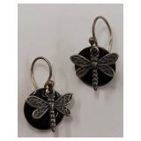 Sterling Silver Dragonfly Design Earrings