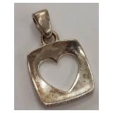 Sterling Silver Heart Pendant 