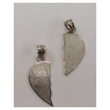 Sterling Silver Big Sis Little Sis Pendant Set
