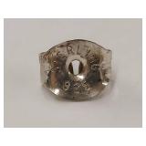 Vintage Sterling Silver Blue Stone Stud Earrings 925