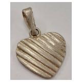 Elegant Sterling Silver Heart Pendant