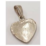 Elegant Sterling Silver Heart Pendant