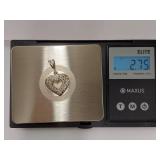 Sterling Silver Intricate Heart Shape Pendant