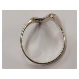 Abstract Wave Sterling Silver Minimalist Ring