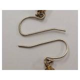 Sterling Silver and Brass Dangle Earrings Unique Design