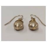 Sterling Silver and Brass Dangle Earrings Unique Design