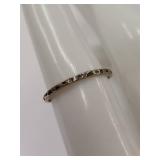 Minimalist Hammered Design Sterling Silver Ring