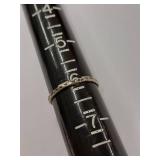 Minimalist Hammered Design Sterling Silver Ring