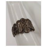 Vintage Sterling Silver Eagle Design Adjustable Ring