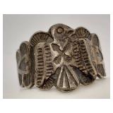 Vintage Sterling Silver Eagle Design Adjustable Ring