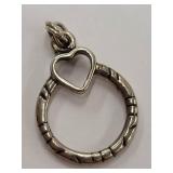 Elegant Sterling Silver Heart Charm Pendant