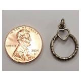 Elegant Sterling Silver Heart Charm Pendant