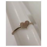Sterling Silver Heart Design Minimalist Ring