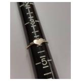 Sterling Silver Heart Design Minimalist Ring