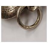 Sterling Silver Heart-Shaped Pendant Charm Vintage Engraved