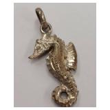 Sterling Silver Seahorse Charm Pendant