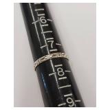 Delicate Sterling Silver Floral Engraved Band Ring