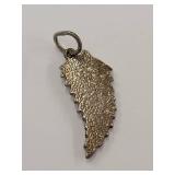 Beautiful Sterling Silver Leaf Pendant Charm