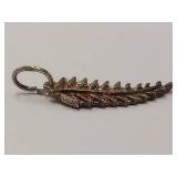 Beautiful Sterling Silver Leaf Pendant Charm