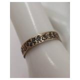 Sterling Silver 925 Engraved Pattern Ring Unique Design