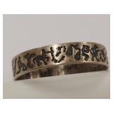 Sterling Silver 925 Engraved Pattern Ring Unique Design
