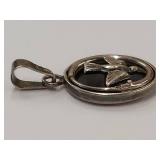 Elegant Sterling Silver Bird Pendant Charm