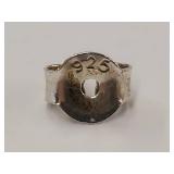 Sterling Silver Blue Inlay Drop Earrings .925