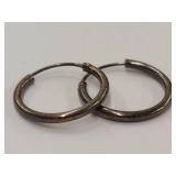 Elegant Sterling Silver Hoop Earrings