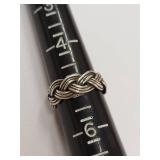 Intricate Sterling Silver Braided Ring 5 US