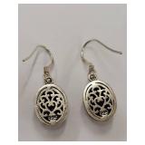 Sterling Silver Purple Stone Earrings 925