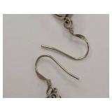 Sterling Silver Purple Stone Earrings 925