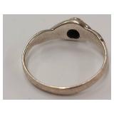 Elegant Sterling Silver Artistic Ring with Abalone Shell