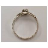 Elegant Sterling Silver Artistic Ring with Abalone Shell