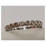Sterling Silver Eternity Band with Clear Stones
