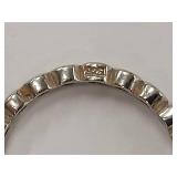 Sterling Silver Eternity Band with Clear Stones