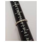 Sterling Silver Eternity Band with Clear Stones