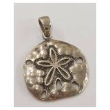 Beautiful Sterling Silver Sand Dollar Pendant